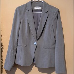 Calvin Klein Women's Elegant Gray Blazer